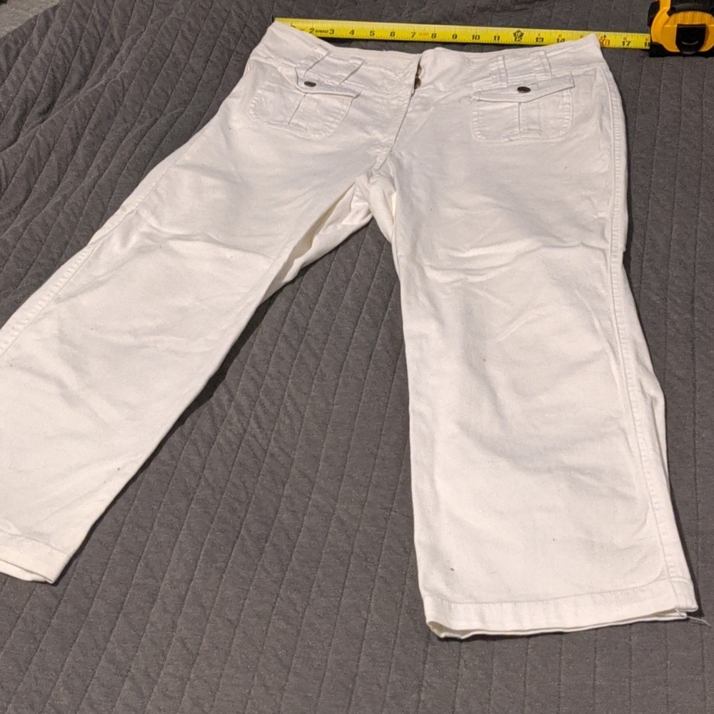 Pinky crop pants capri size 9 white